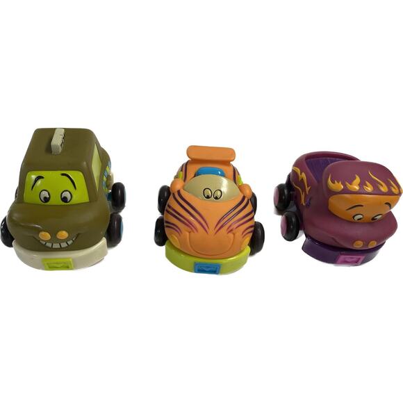 B. Toys by Battat Pull Back Toys Cars Rattles Lot of 3 - Picture 1 of 7